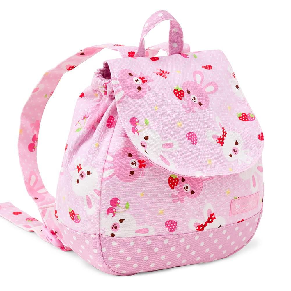 COLORFUL CANDY STYLE Backpack for Perfect for First Birthday Cute Happy Bunny and Friends Bunny Design Polka B1603600 Girls, Baby/Kids Backpack,