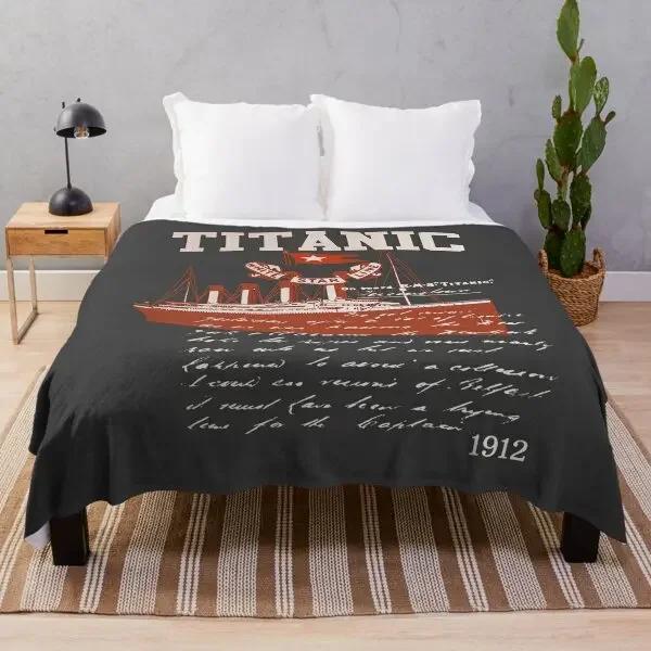 Titanic Sinking Throw Blanket Super Soft Fuzzy Cozy Warm Plush Blanket for Bed Couch Chair Living Room Spring Fall Winter Spring