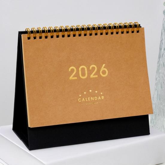 Настольный календарь 2026 года в ретро-стиле, из плотной бумаги, планер для управления временем, для дома, офиса, школы, планировщик ежедневного расписания