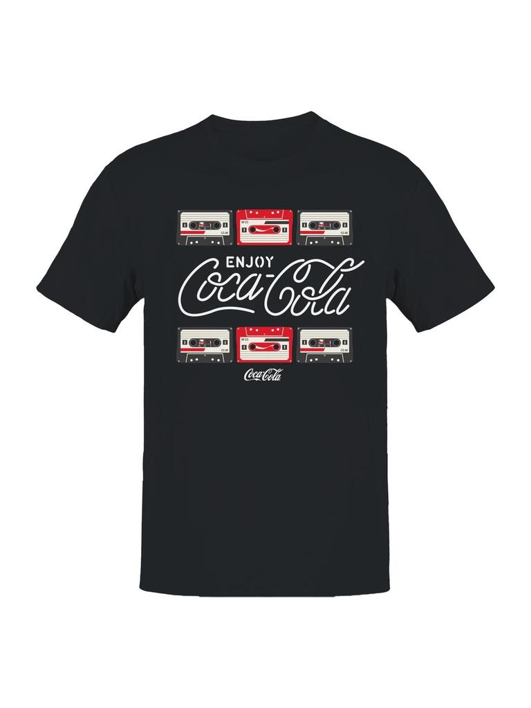 Мужская футболка с графическим принтом Coca Cola Retro Cassette, официально лицензированная
