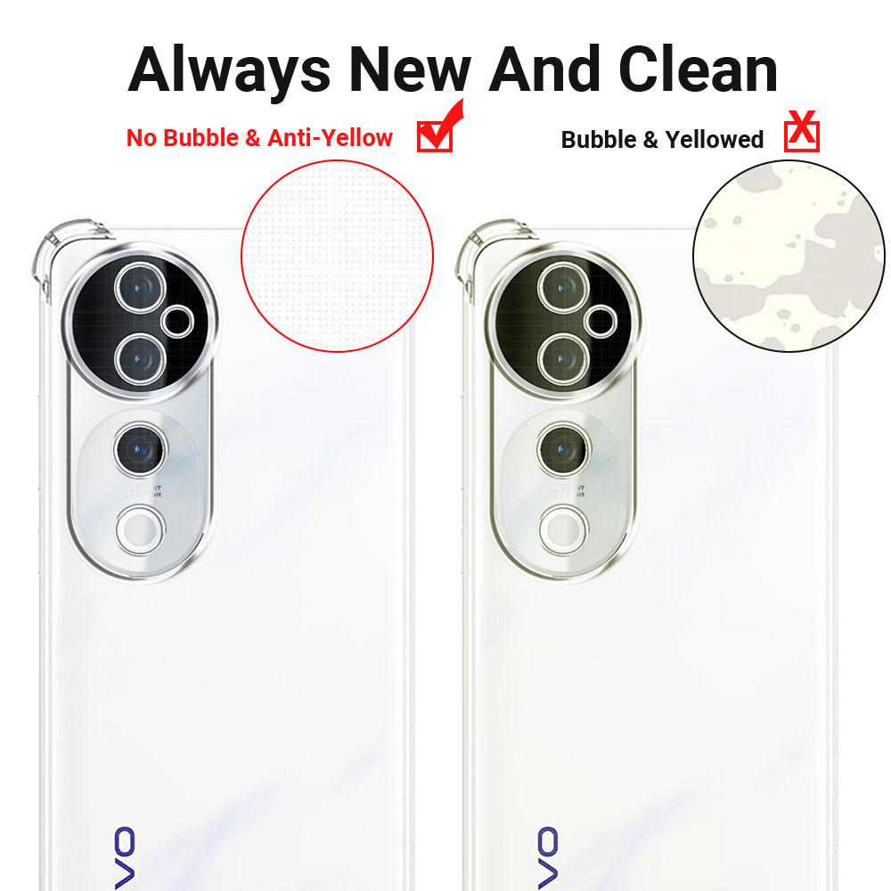 Shockproof Airbag Clear Case For Vivo V40 Pro 5G Soft Silicone Phone Case For Vivo V40 SE Protect Cover for VIVO V40 5G Funda