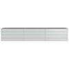 Garden Raised Bed 240x40x45 cm Galvanized Steel Silver