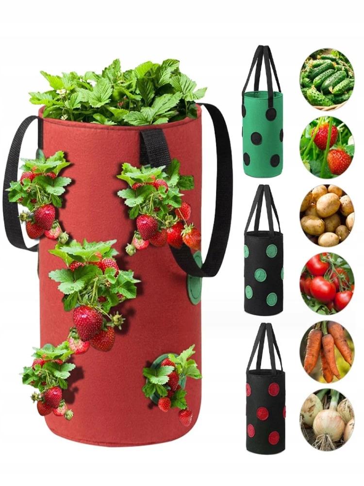 Hanging Flowerpot Bag Tomatoes Vegetables Strawberries Strawberries Pockets 35Cm