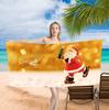 Merry Christmas Santa Claus Background Cute Single sided Printed Beach Towel Home Decoration Bath Towel 75x150cm Bathroom