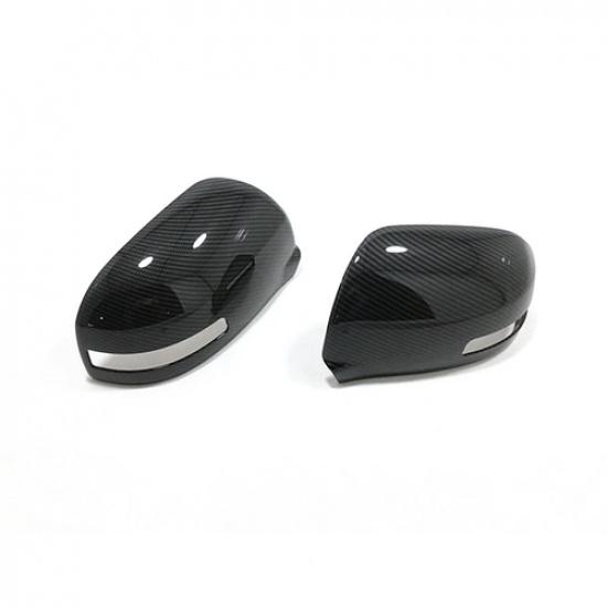 Rear View Mirror Cover Trim Shell For 13- Mitsubishi Outlander Carbon Fiber