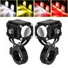 2PCS Motorcycle LED Explorers Headlight Projector Fisheye Lens LED Moto Fog Auxiliary Motorcycle Headlight