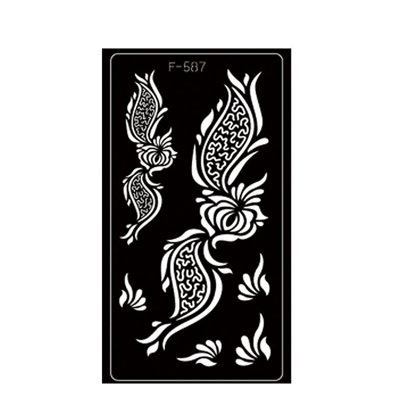 Трафарет для тату с полостями для питомцев, Ближний Восток, Индийская татуировка, Наклейка, Трафарет для боди-арта, Наклейка, Струйная живопись