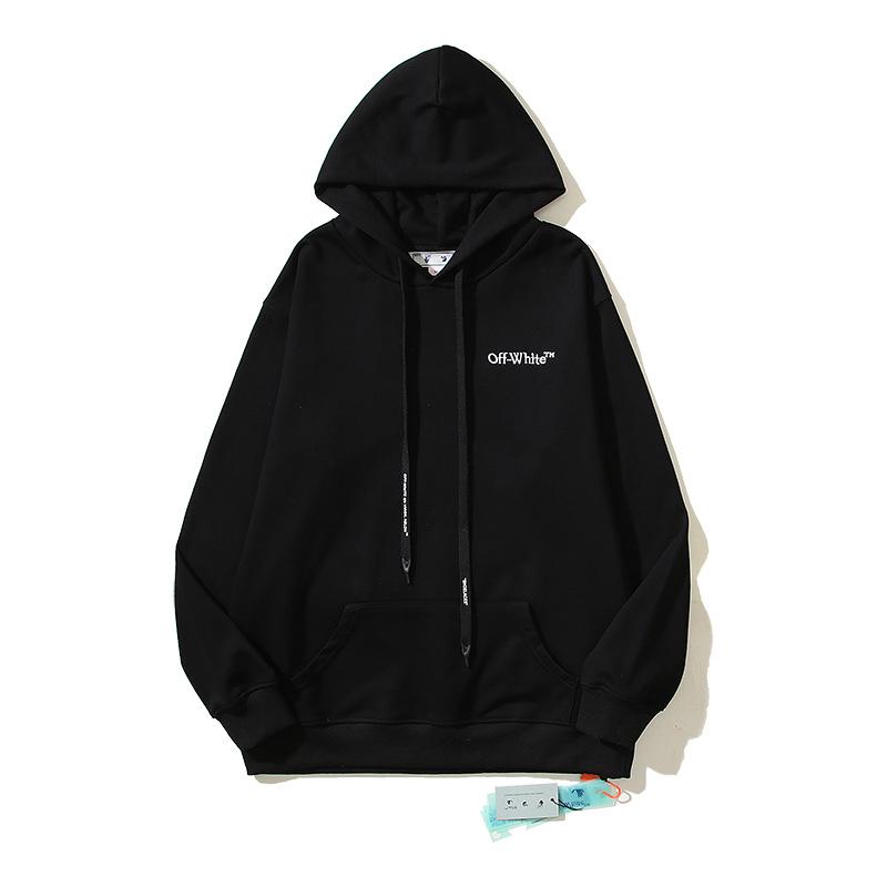Унисекс худи Off-White с вышивкой букв для осени/зимы