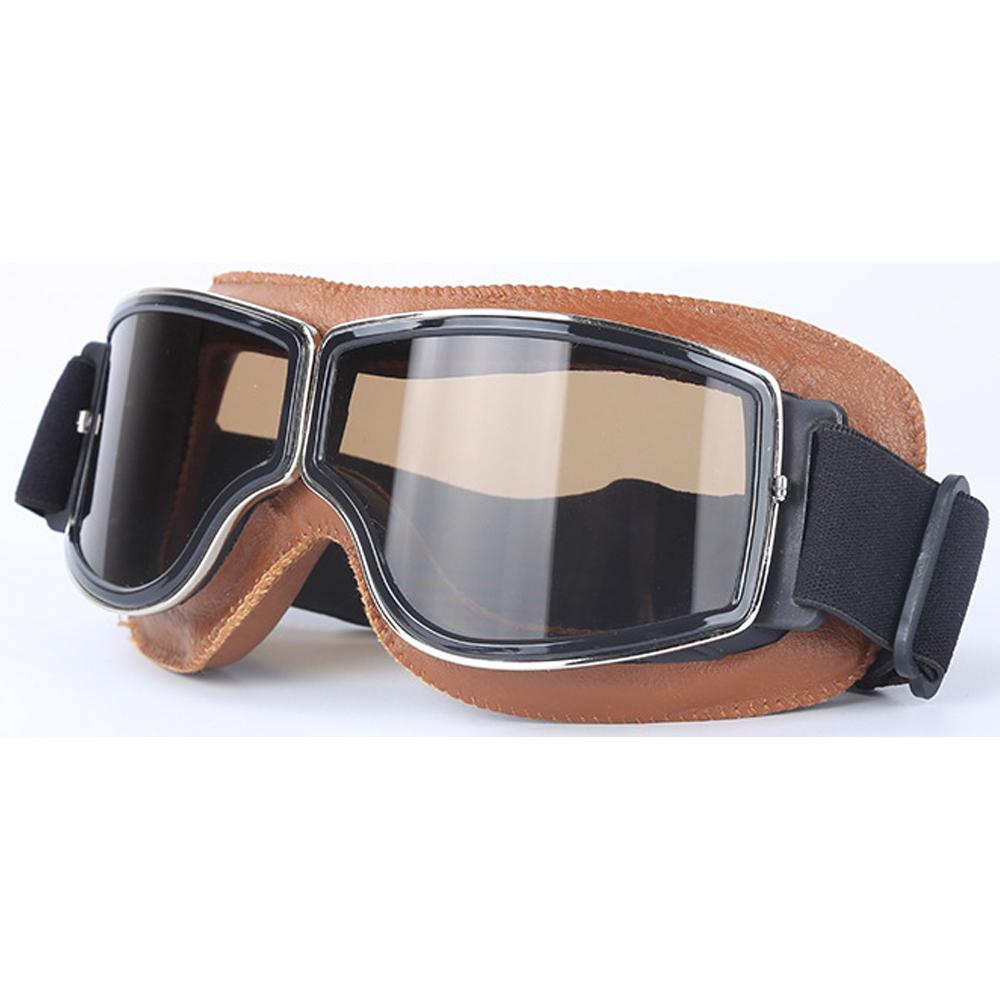 Motorcycle Vintage Retro Sunglasses Leather Goggles Glasses For Vespa Vintage Glass Motorcycle Motocross Goggles Ski