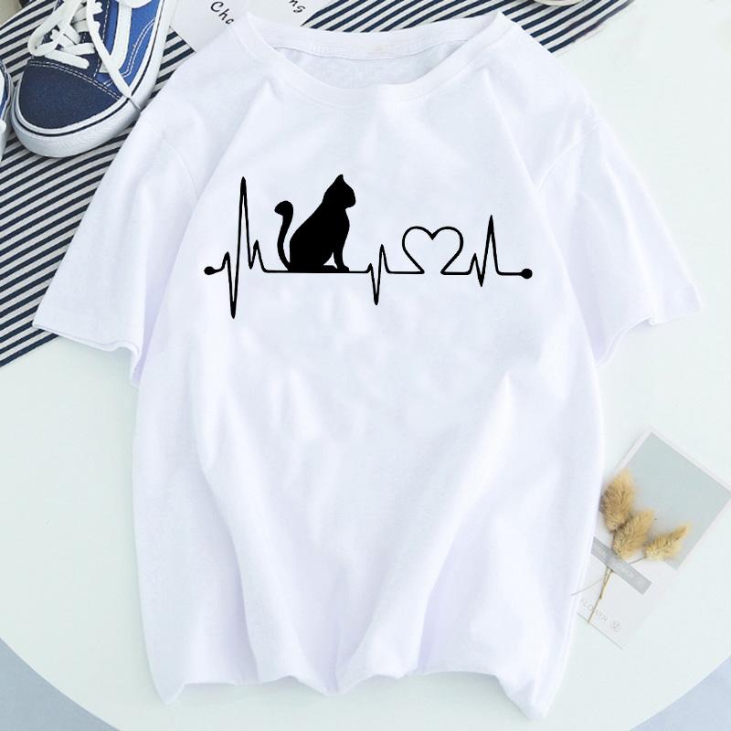 Women Dog Paw Print Short Sleeve Fashion Printed Summer Lady Womens Clothing Tops T-Shirt Shirt Tees Female T Shirt