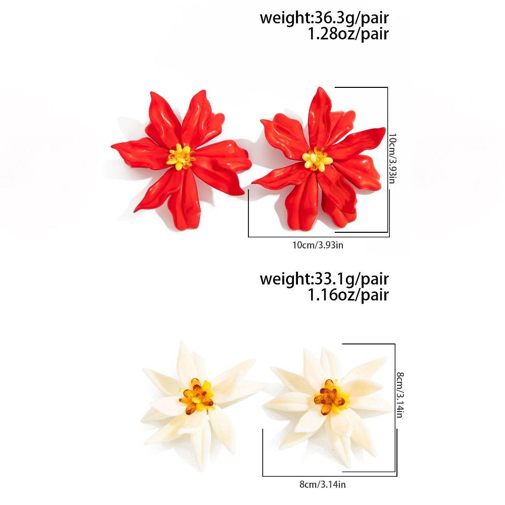 Винтажные крупные серьги-цветы Преувеличенные богемные серьги-подвески Серьги-гвоздики в виде цветов Отпуск