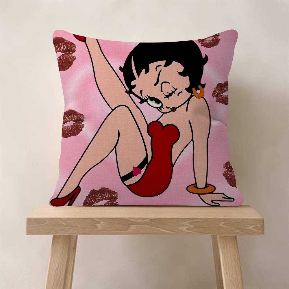 Pretty Cartoon BBetty Bboop Pillow Gift Home Office Decoration Bedroom Sofa Car Cushion Cover Case 45x45