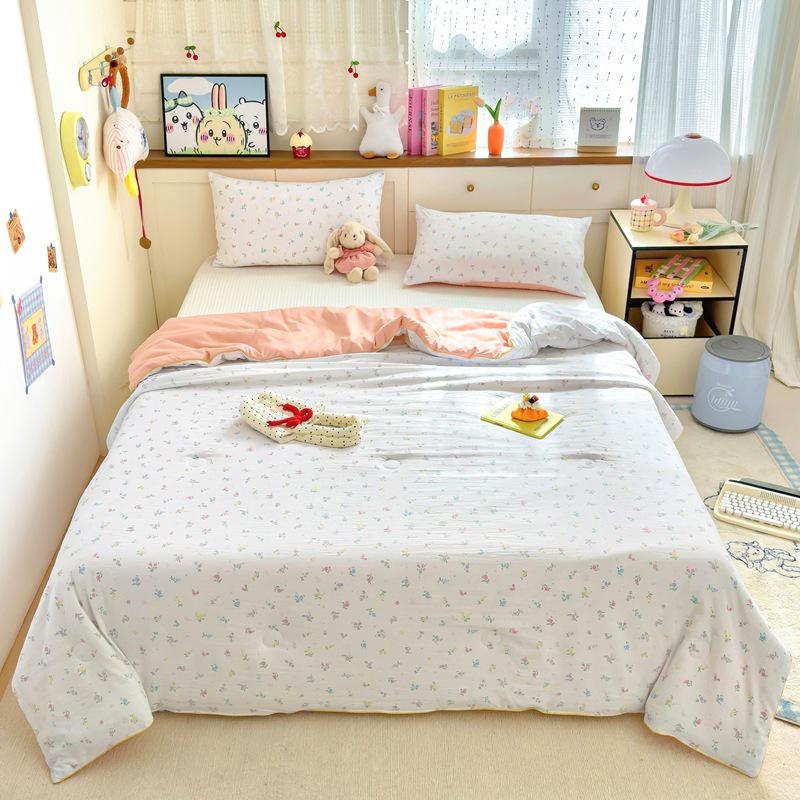 Охлаждающее летнее одеяло класса А для младенцев из стираного хлопка и соевого волокна