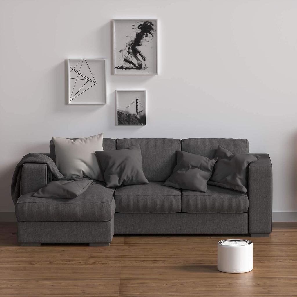 Поилка для домашних животных PETKIT, беспроводной, тихий насос, тип циркуляции, тройная фильтрация, автоматическое отключение питания, светодиодная подсветка, большая емкость, для кошек и собак, белый цвет, 1,35 л