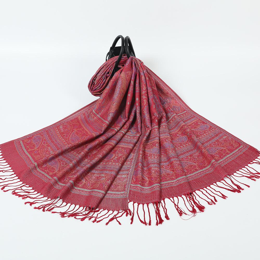 Jacquard Cashew Scarf Shawl Women's Headscarf Spring and Autumn Thin Scarf