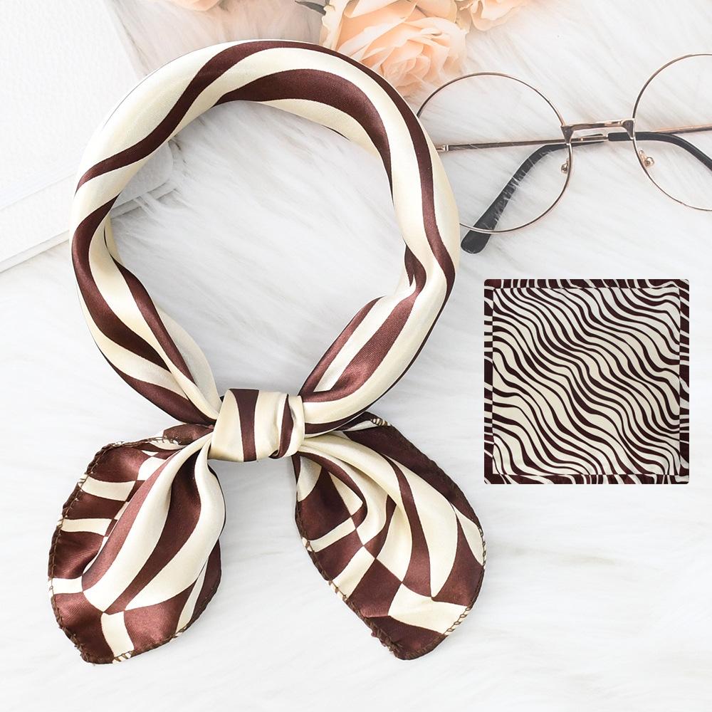 Новый модный высококачественный шелковый шарф квадратный шарф цепочка имитация шелка 50x50 маленький шарф для женщин