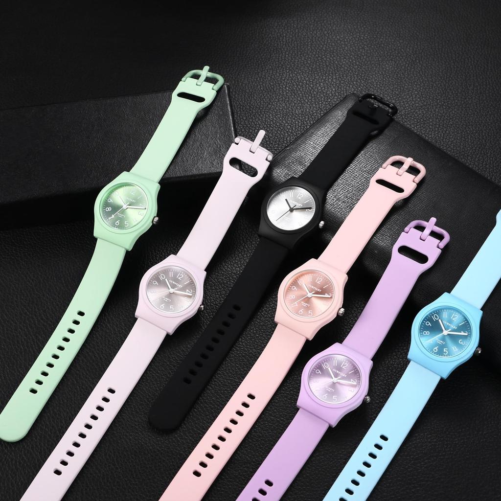 Waterproof Watch for Girls with Silicone Analog Simple Quartz Perfect for and Christmas Gifts Cute, Strap Display, Movement, School, Graduation,
