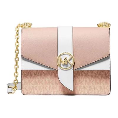 Женская сумка-конверт MK Greenwich с клапаном на плечо, цвет Ballet-Pink, 32S1GGRC0B-BALLET-MULTI