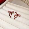 Серьги Ancola «Серебряная Игла» с Красным Сердцем – Модные, Роскошные и Элегантные для Осени/Зимы 2025