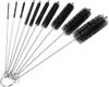 Bottle Cleaning Brushes, 8 Inch Nylon Tube Brush Set, Cleaner for Narrow Neck Bottles Cups with Hook, Set of 10pcs