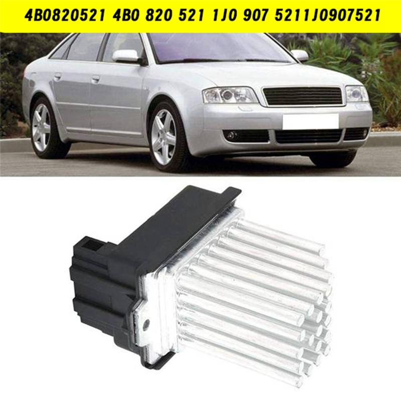 Резистор-контроллер отопителя 1J0907521 4B0820521 Для A6 Quattro 1998-2004 Резистор вентилятора системы отопления, вентиляции и кондиционирования RS6 S6 2003-2004