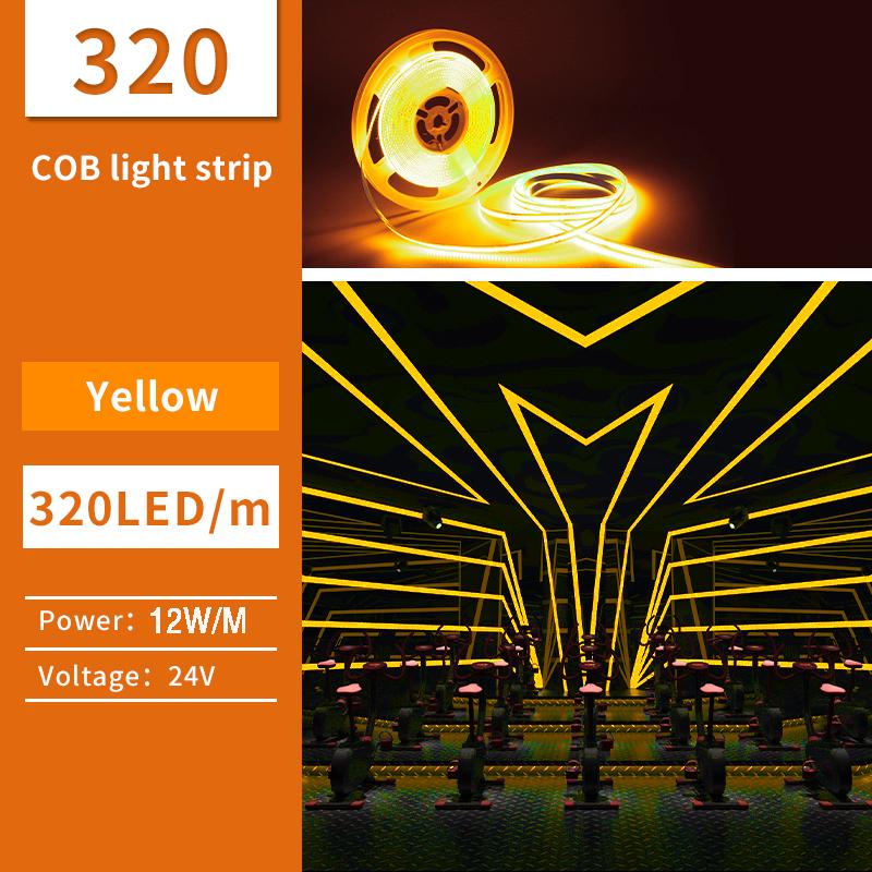 5 м/10 м/лот FCOB светодиодная лента высокой плотности гибкая COB DC24V RA90 синяя красная зеленая розовая 3000K 4000K 6000K светодиодная лента для украшения