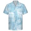 Рубашка мужская гавайская с короткими рукавами и принтом кокосовой пальмы, хип-хоп мода, повседневная рубашка на пуговицах, пляжное лето