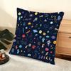 Cartoon Astronaut Rocket Cushion Cover Soft Short Plush Pillow Cover Smooth Cozy Texture Aesthetic Cushion Case Home Decor