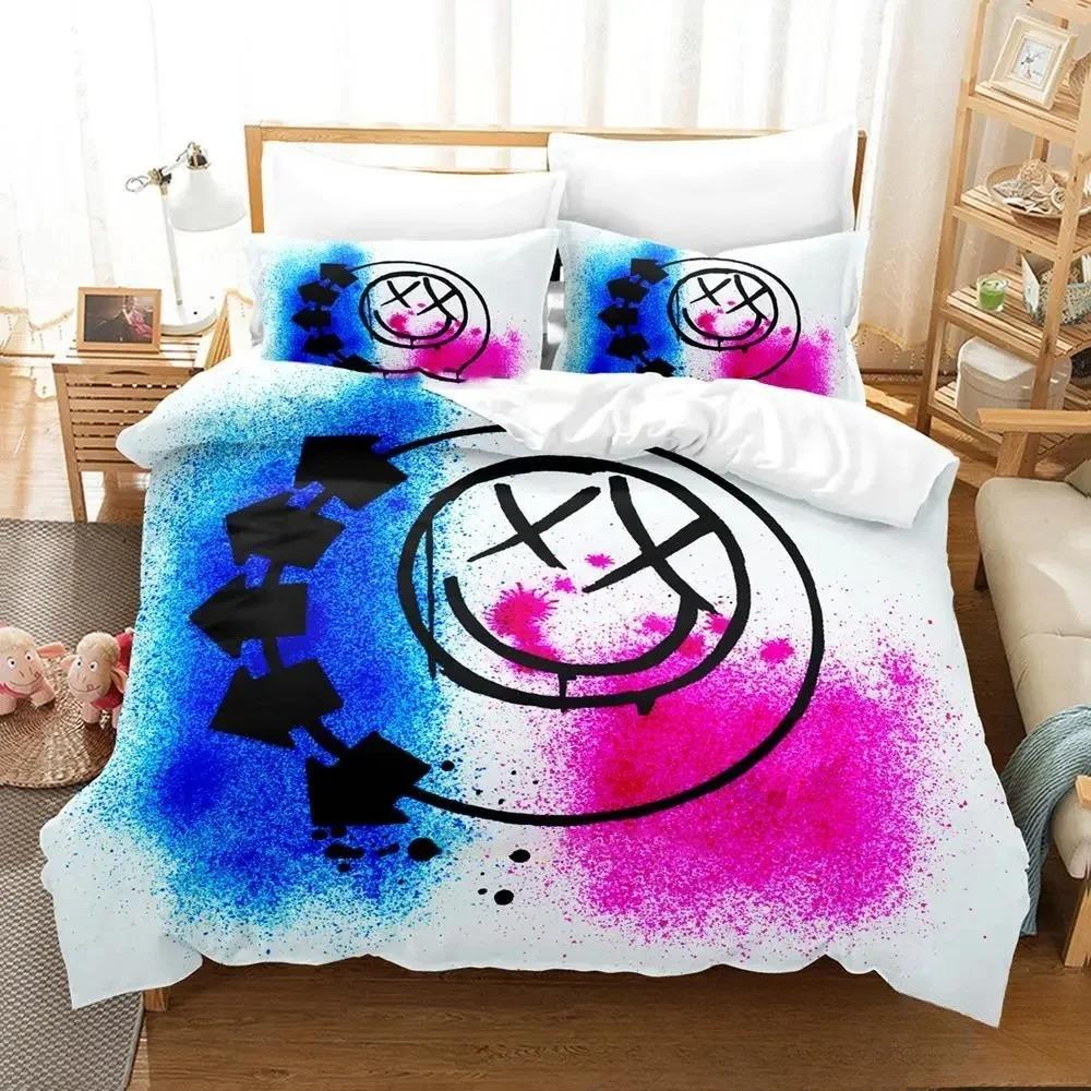 3D Printed Music Band B-Blink-182 Bedding Set Boys Girls Twin Queen King Size Duvet Cover Pillowcase Bed Boys Adult Home Textile