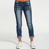 Women Fashion Retro Washed Jeans Denim Pants