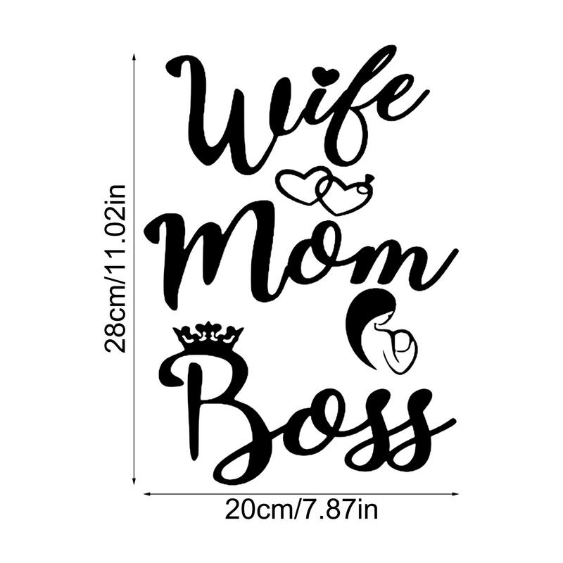Жена, мама, босс, автомобильная наклейка, декоративные наклейки на бампер, наклейки на окна автомобиля, водонепроницаемые наклейки на окна, наклейки на кузов грузовика для