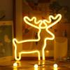 USB/Battery Powered Christmas Neon Sign Jingle Bell Star Snowflake LED Neon Night Light Indoor Home Xmas Party Wall Decoration