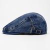 Spring Autumn Denim Beret Men Women Cap Thin Breathable Forward Cap