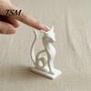 Fine Craftsmanship Collectibles Minimalist 3D Printed Cat Figurine, Decorative Animal Statue Ornament, Creative Unique Pla Figurines Small Desktop
