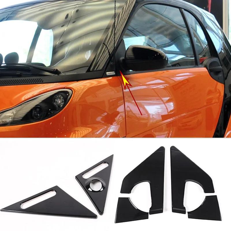 Для Benz Smart 451 Fortwo 2009-2015 ABS Автомобильное Треугольное Облицовочное Панель Зеркала Заднего Вида Стойки А Декоративная Наклейка Антенны Аксессуары