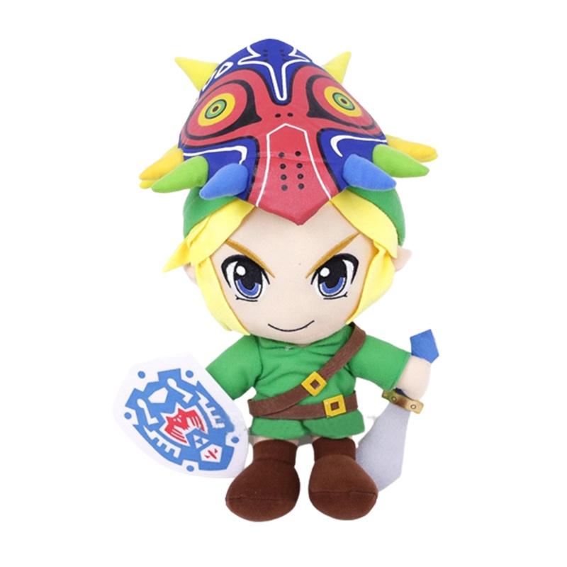 Плюшевая игрушка Линк из игры The Legend of Zelda Breath Of The Wild с маской 30 см