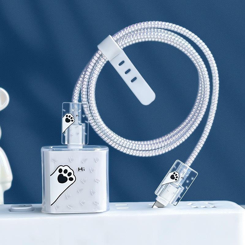 Четырехкомпонентная защита зарядки, защита кабеля передачи данных, защитная крышка для зарядного блока, подходит для зарядного устройства IPhone 18/20 Вт