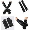 Metallic Gloves Nightclub Dancing Gloves Christmas Party Accessory Full Finger Stretchy Gloves for Concert Opera