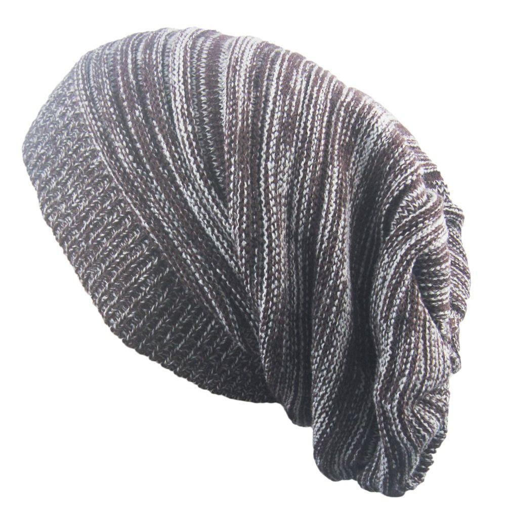 Unisex Winter Knitted Hat Warm Wool Cap Casual Ski Cap Hip-hop