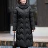 Elegant Middle Age Woman Winter Coats Hooded Casual Thick Warm Long Parkas Women's Jackets