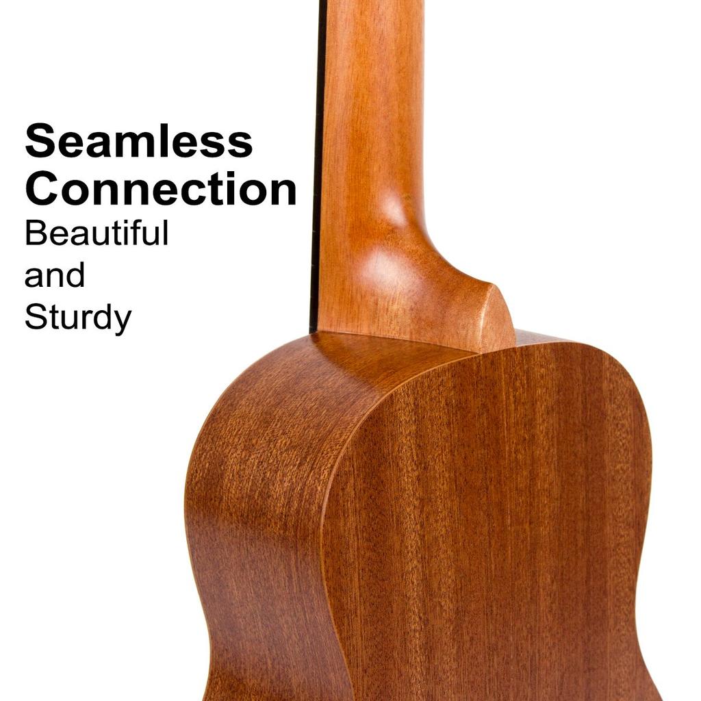 Kmise concert ukulele 23-дюймовый тюнер для укулеле и чехол. Лучший дизайн с лазером в комплекте!