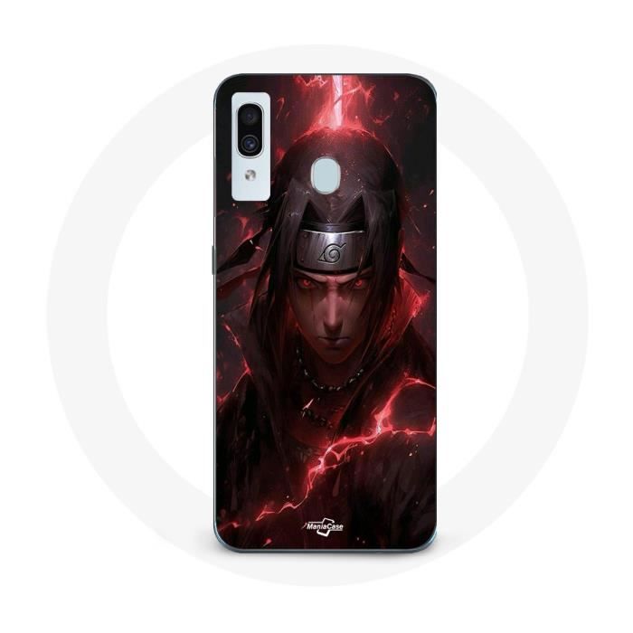 Coque Maniacase pour Samsung Galaxy A40 itachi uchiwa anime 3D fanart