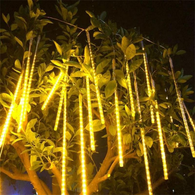 Светодиодные уличные огни «Метеоритный дождь» Водонепроницаемые огни для дерева Декор для внутреннего сада Подвесные огни для дерева Европейская вилка