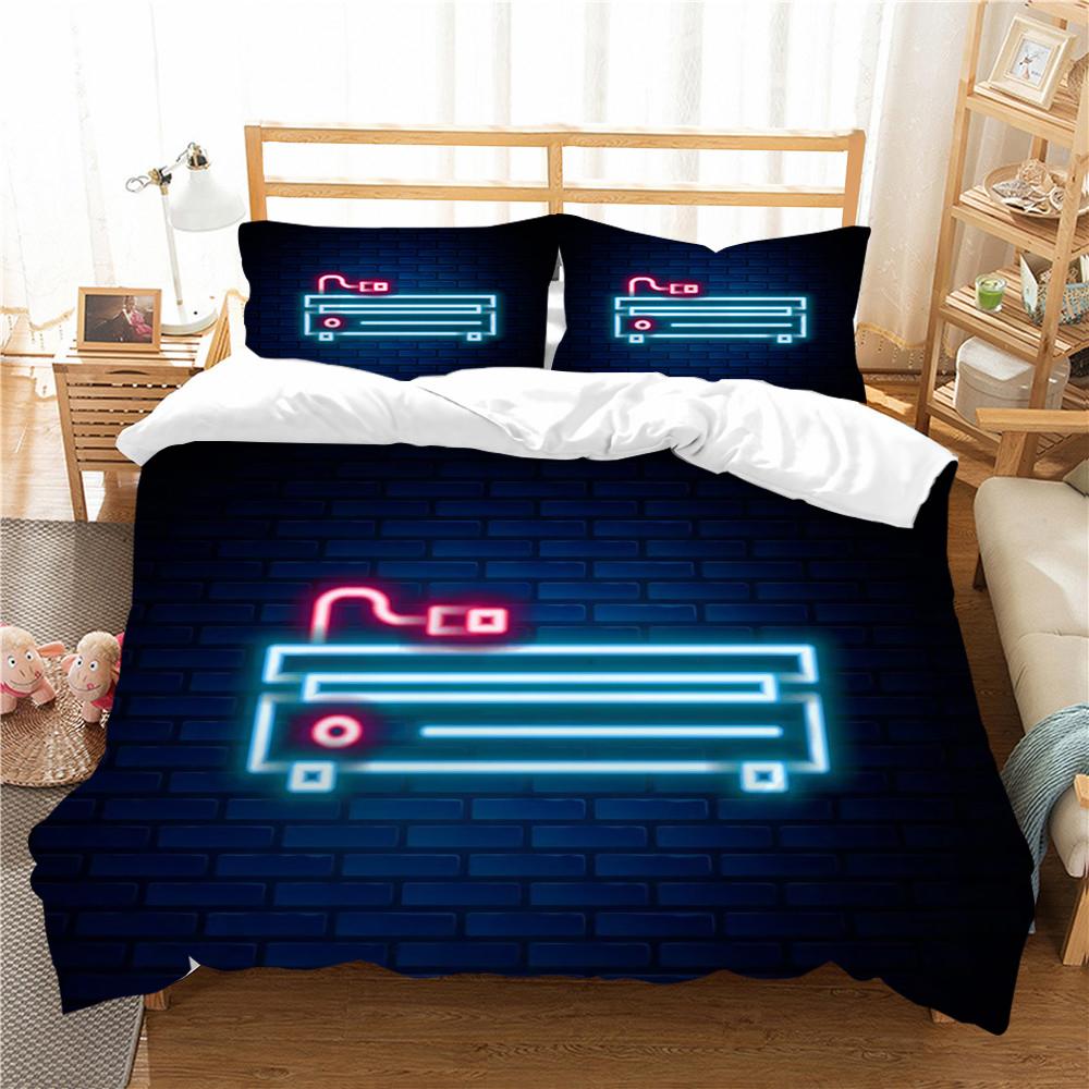 Постельное белье с игровой ручкой и принтом, набор пододеяльников, крутой домашний текстиль, детское постельное белье, комплект королевских размеров, стеганый чехол