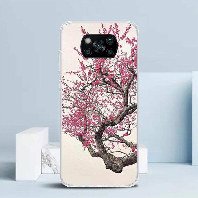 Чехол для телефона 'Цветущая вишня' для Xiaomi Poco F7 Ultra X5 X6 X7 Pro M7 Redmi 15C 15 13C 13 12C 12 10C 10 10A 9 9C 9A 9T Чехол P