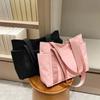 New Women's Bag Japanese Solid Color Tote Bag Fashionable Shoulder Bag Casual and Simple Outdoor Bag Canvas Handbag