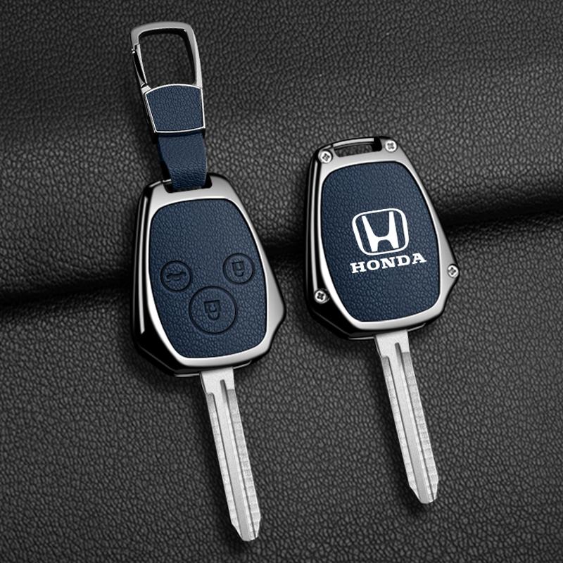 Zinc Alloy Leather Car Remote Key Case Cover For HONDA Accord CRV Pilot Civic 2003 2007 2008 2009 2010 2011 2012 2013 Accessory XE2