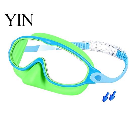 Diving Practice Goggles Clip-On Swim with Case, 180 Degrees Wide View Anti-UV Panoramic Pool Goggles, No Leakage Anti-Fog Swimming Eyewear for