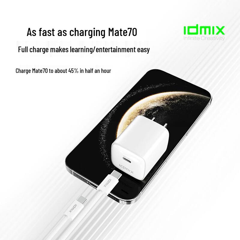 IDMIX P45D 45 Вт GaN Складное USB-C Быстрое Зарядное Устройство