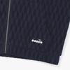 Diadora Terry Jacquard Zip-Up Hoodie Jacket Navy